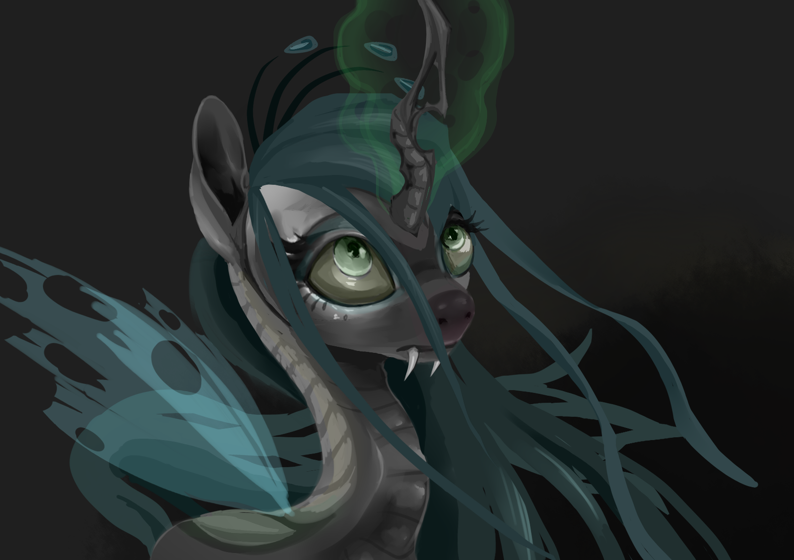 Королева Кризалис - Моё, Queen Chrysalis, My Little Pony, Changeling, Bellumbra, Длиннопост, Flurry Heart, Original Character