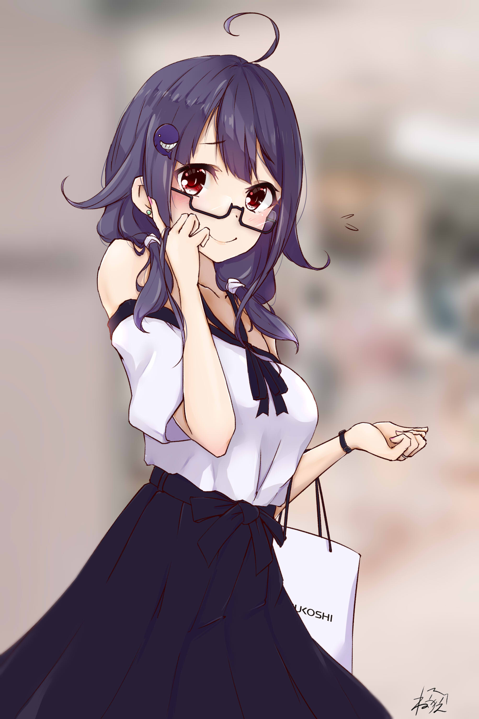 Taigei - Аниме, Anime Art, Kantai Collection, Taigei, Mitsukoshi, Megane