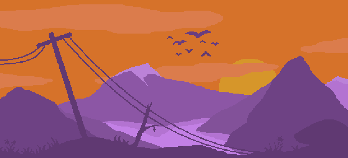 Sunset - Моё, Pixel Art, Арт, Пиксель