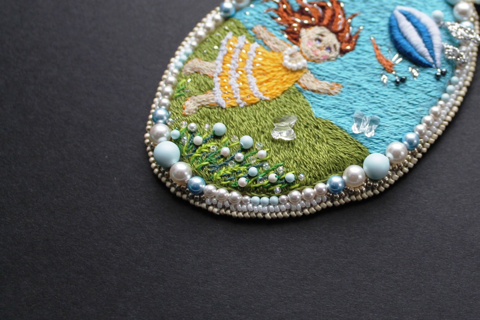 Catch the dream! - My, Hikupta, Brooch, Needlework without process, Longpost