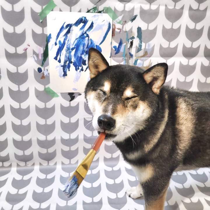 Dog - risovak - Dog, Painting, Painting, Shiba Inu