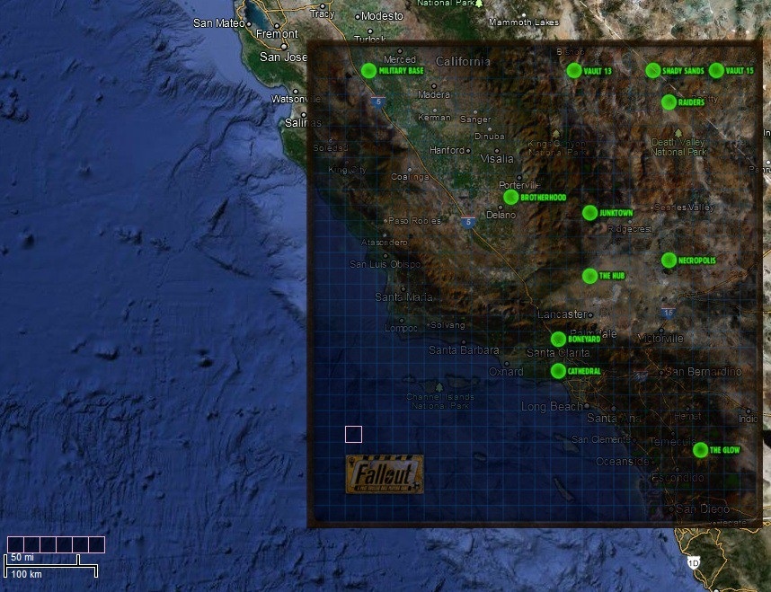 Fallout 1 map on real - Fallout, Fallout 1, Games, Computer games, Cards