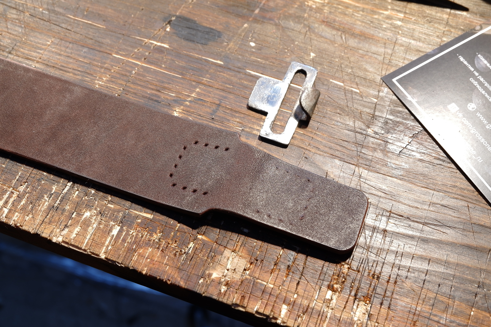 Making a belt with a Finnish buckle from the Great Patriotic War - My, Leather craft, Grossone, , , Belt, Longpost