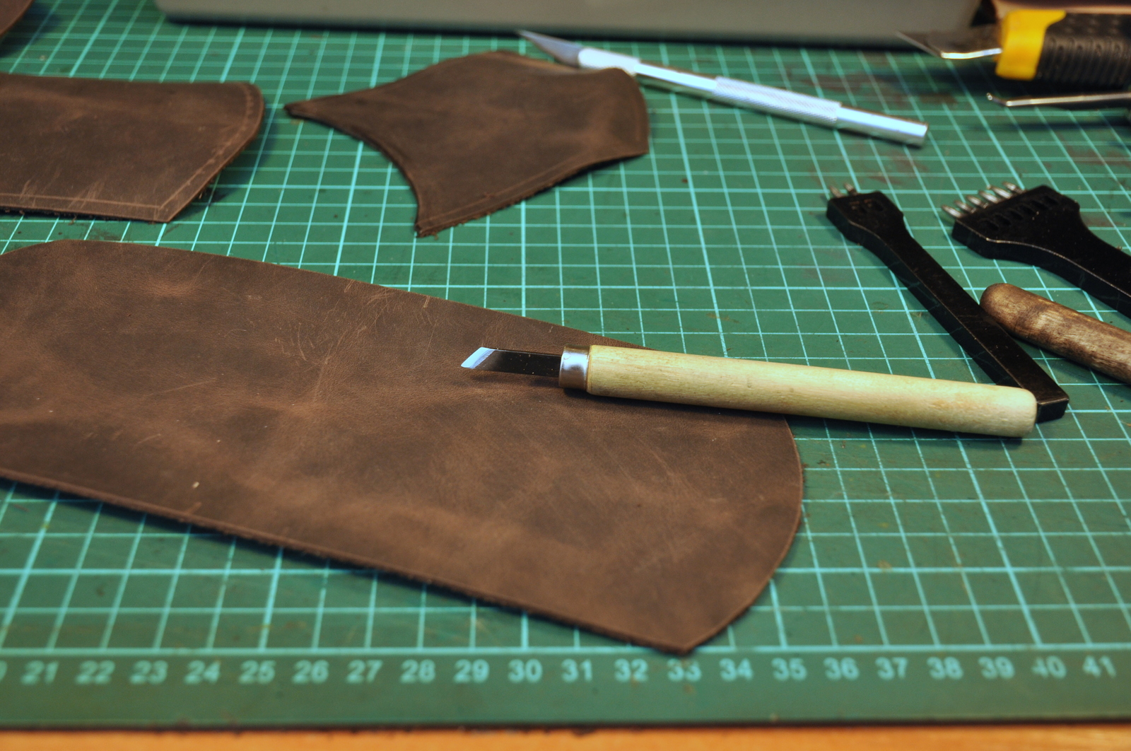 Making a simple leather wallet - My, Handmade, Leather, Wallet, Longpost, With your own hands