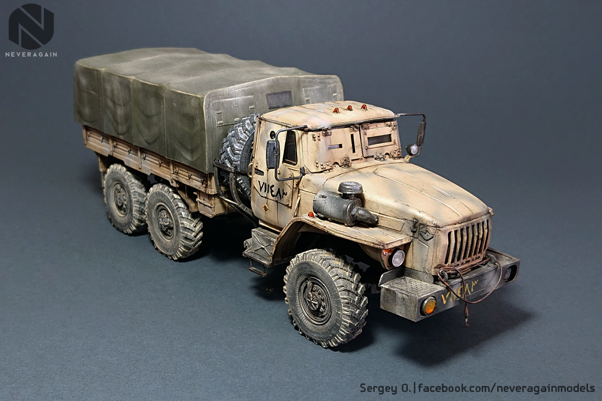 Ural-4320 from Zvezda for the Syrian events - My, Stand modeling, Scale 1:35, 1:35, Scale model, Ural 4320, Truck, Longpost