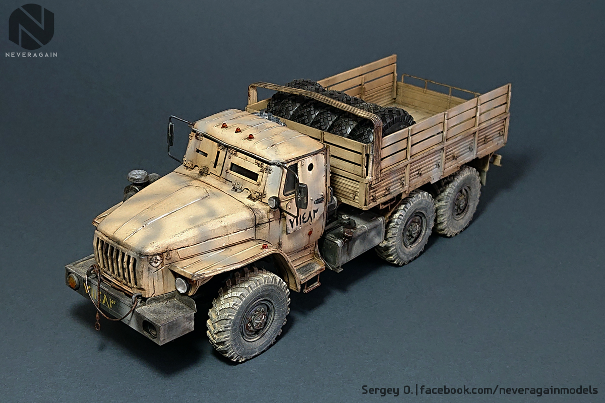 Ural-4320 from Zvezda for the Syrian events - My, Stand modeling, Scale 1:35, 1:35, Scale model, Ural 4320, Truck, Longpost