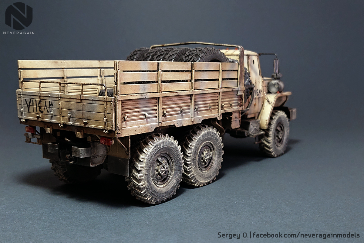 Ural-4320 from Zvezda for the Syrian events - My, Stand modeling, Scale 1:35, 1:35, Scale model, Ural 4320, Truck, Longpost