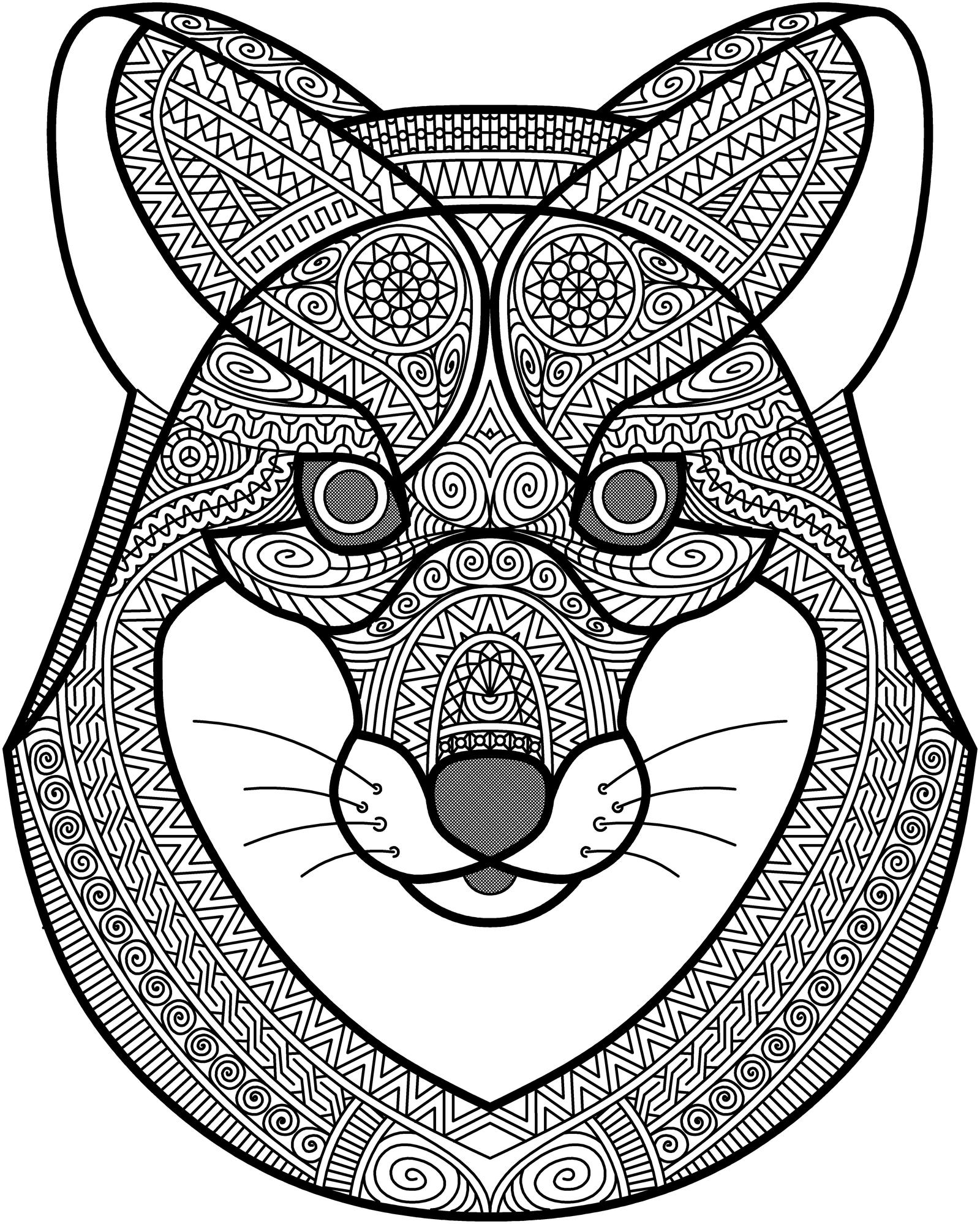 Fox - My, Drawing, Fox, Ornament