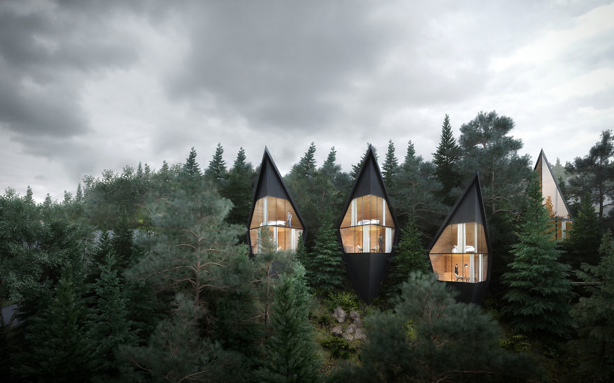 Houses in the forest. - House, Architecture, Tourism, Boredpanda, Longpost, House in the woods