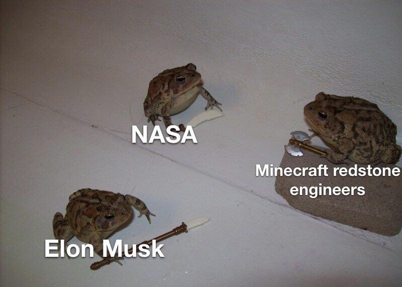 Invest in this OC for toadally awesome profits! - Elon Musk, NASA, Minecraft, , Picture with text