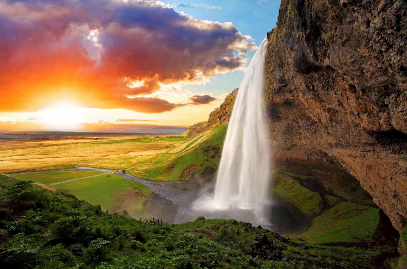 Один из красивейших водопадов мира. Знаменитый Seljalandsfoss - Seljalandsfoss, Водопад, Длиннопост