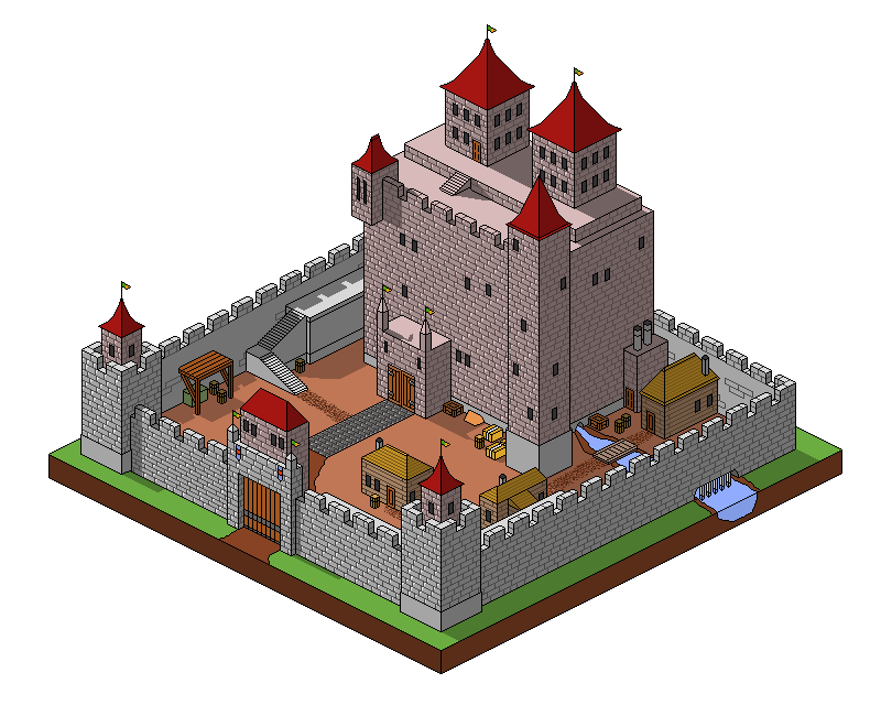 Fortress v2.0 - Моё, Арт, Рисунок, Замок