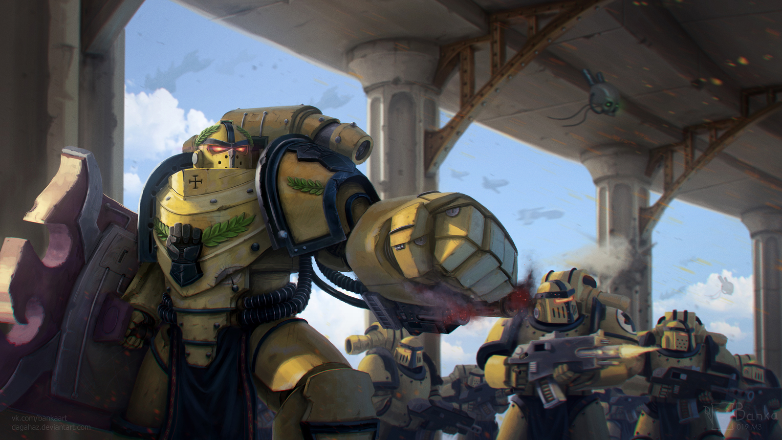 Warhammer 30k The Horus Heresy - Alexis Polux - Моё, Warhammer 30k, Wh Art, Horus Heresy, Imperial Fists, Alexis Polux