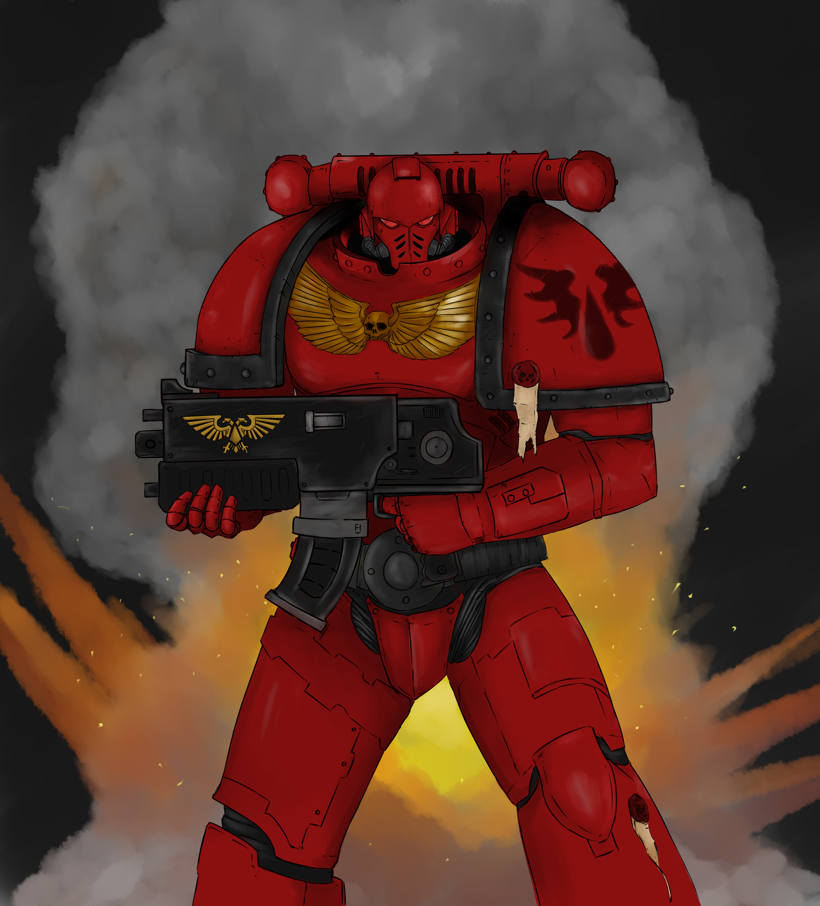 Primaris of the Blood Angels - My, Warhammer 40k, Game art, Wh Art