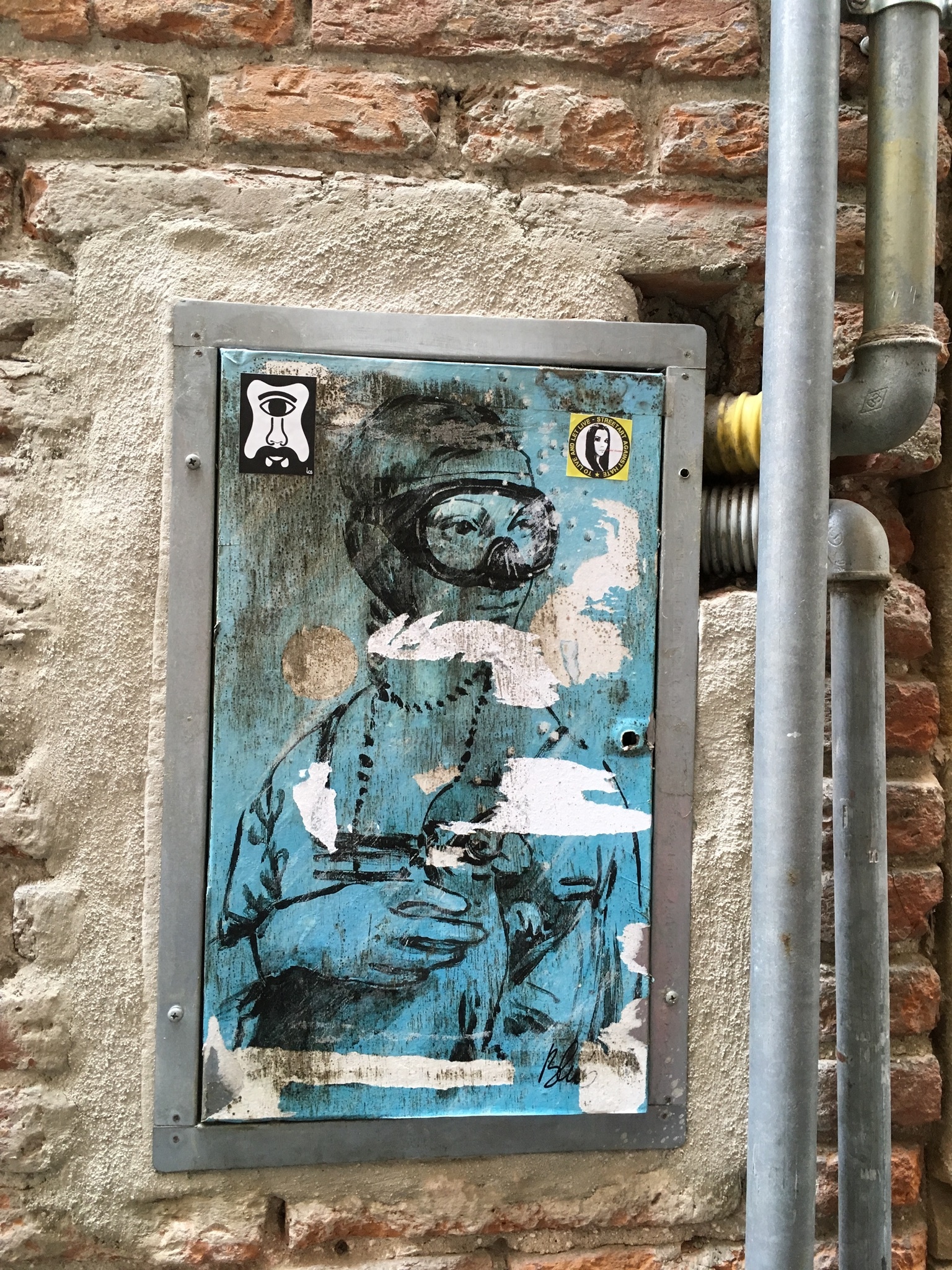 Blub L'arte sa nuotare on the streets of Lucca, Tuscany - My, Street art, Lucca, Drawing on the wall, , Longpost