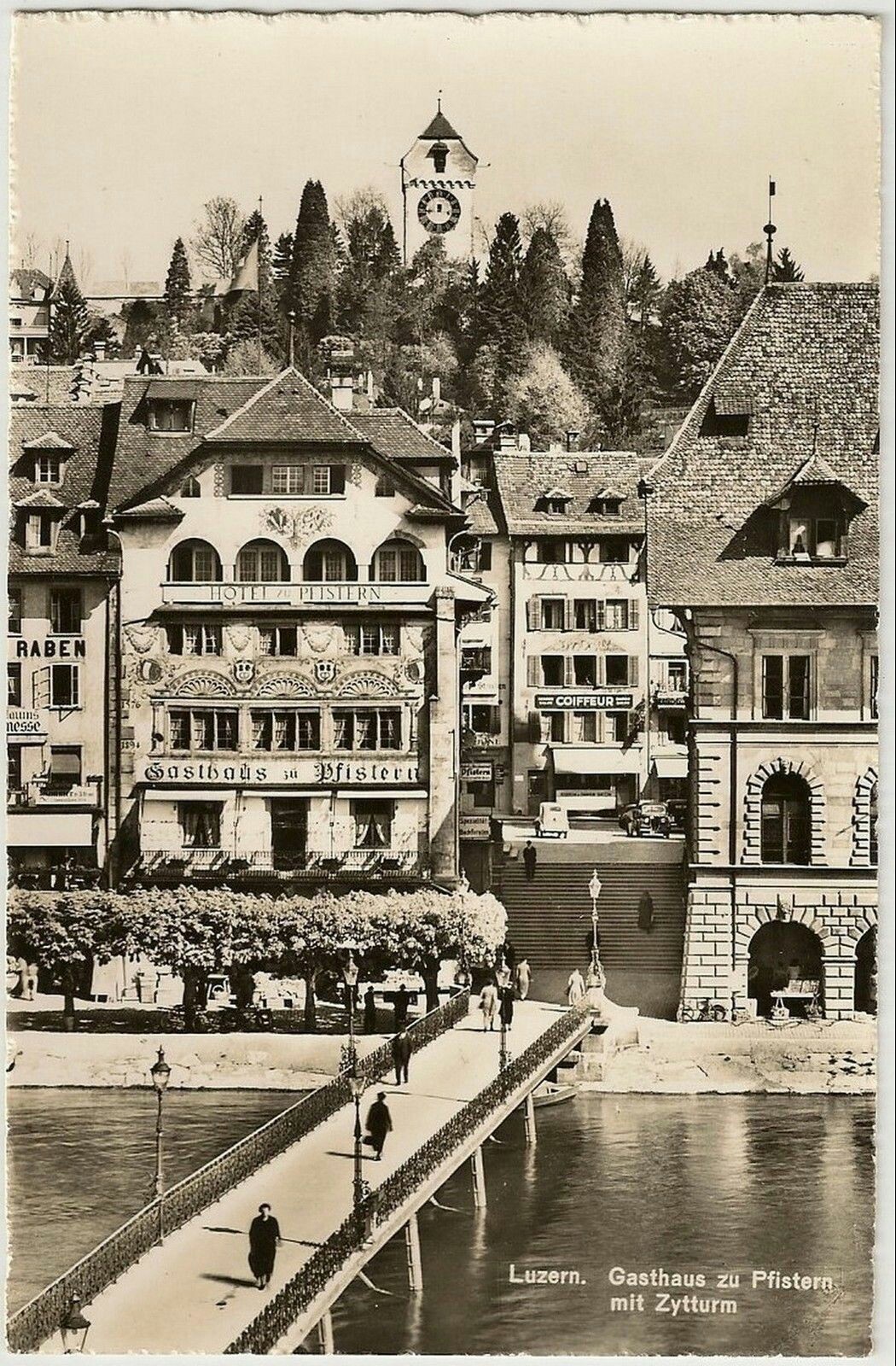 [Lucerne. Switzerland] Photo from the beginning of the 20th century. - Retro, Old photo, Black and white photo, Images, No text, Longpost