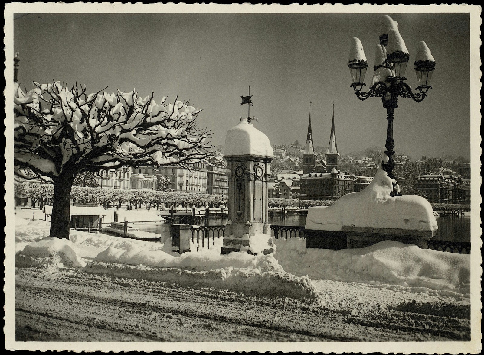 [Lucerne. Switzerland] Photo from the beginning of the 20th century. - Retro, Old photo, Black and white photo, Images, No text, Longpost