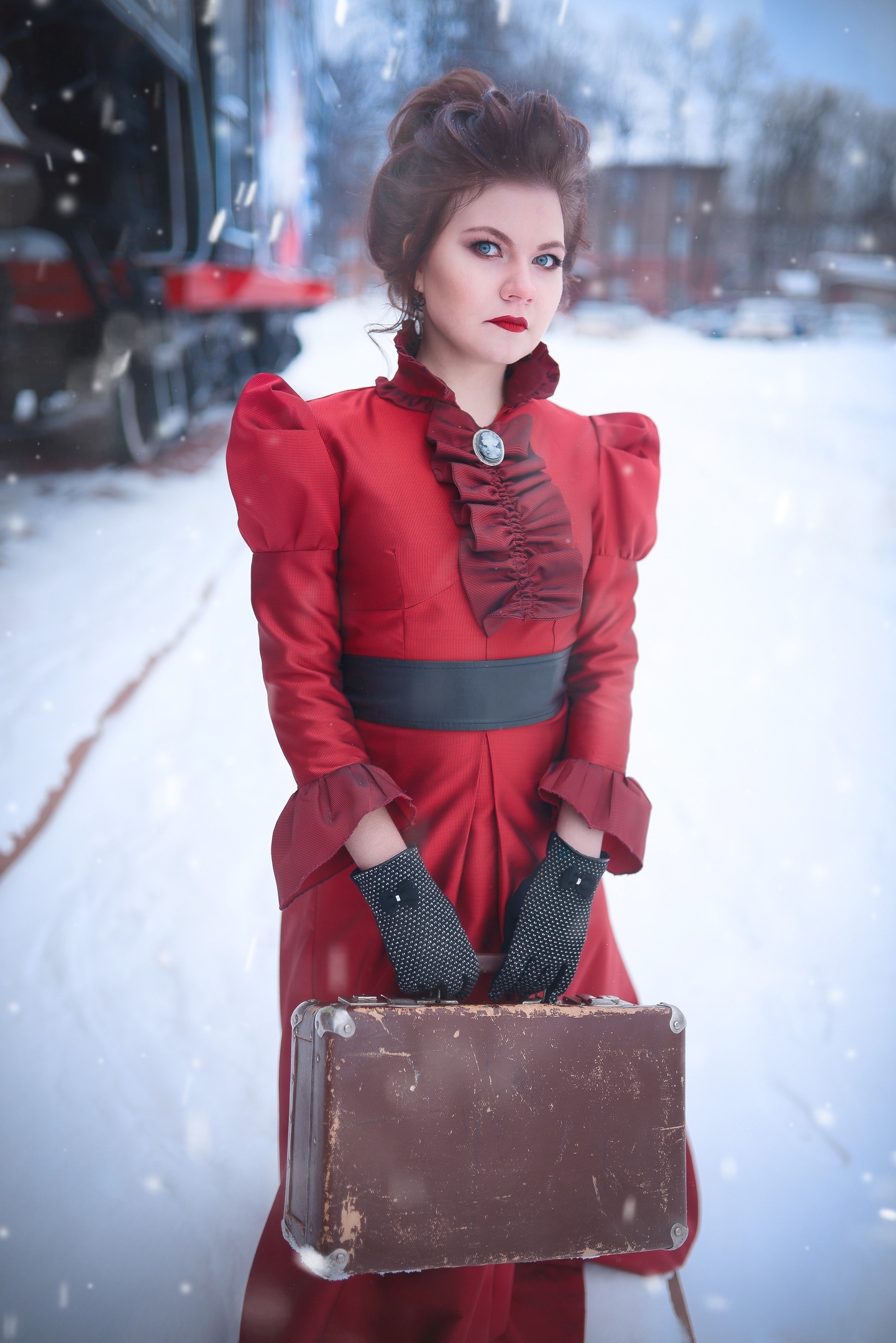 A simple winter photo shoot. - My, The photo, PHOTOSESSION, The dress, Winter, Longpost, League of photographers