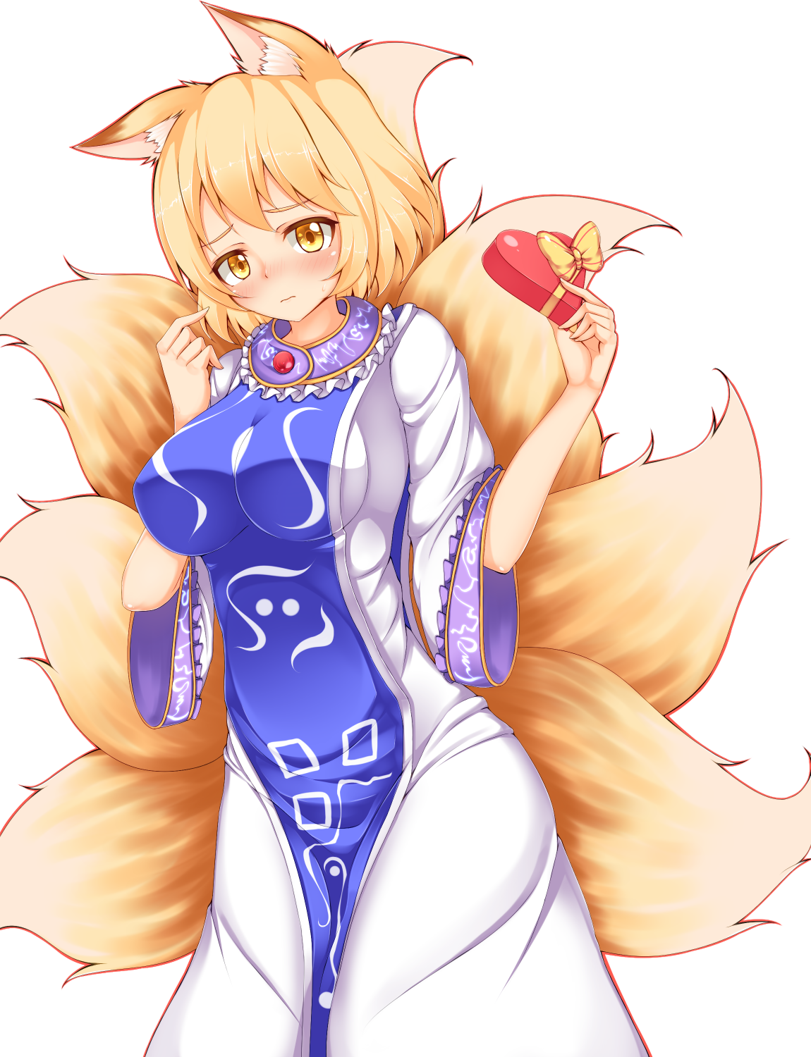 Art Valentine's - Anime Art, Аниме, Touhou, Yakumo Ran, Animal Ears