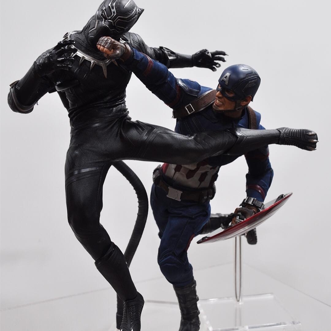 When there is fantasy and Hot Toys figurines... - Captain America, Black Panther, Ultron, iron Man, Hot Toys, Longpost