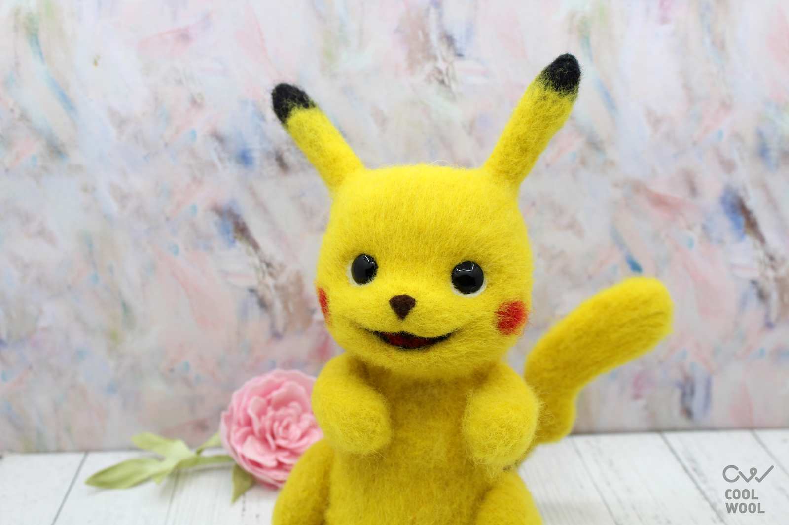 Made Pikachu - My, Pokemon, Pikachu, Dry felting, Needlework without process