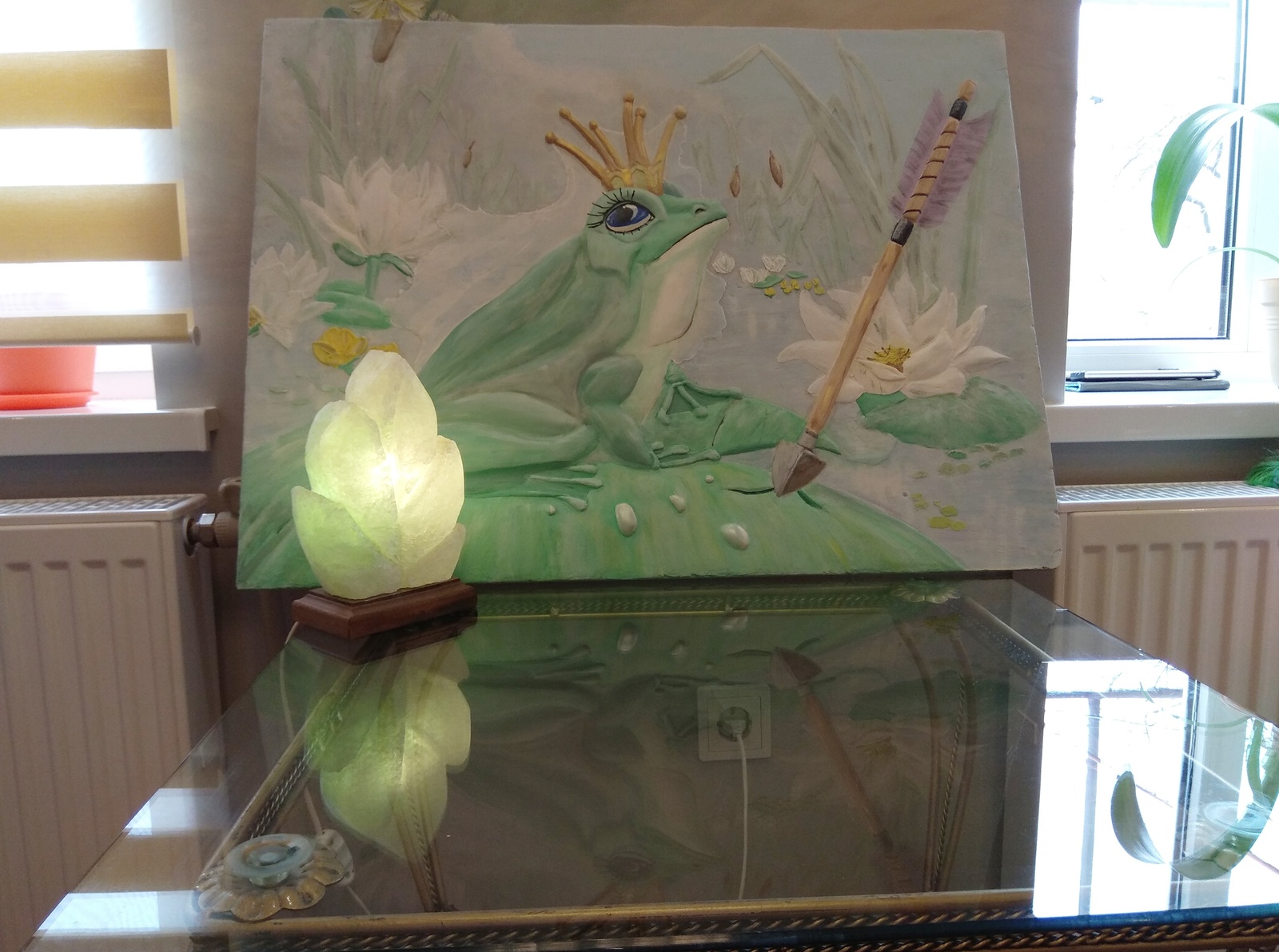 Princess Frog. - My, Bas-relief, Art, With your own hands, Longpost