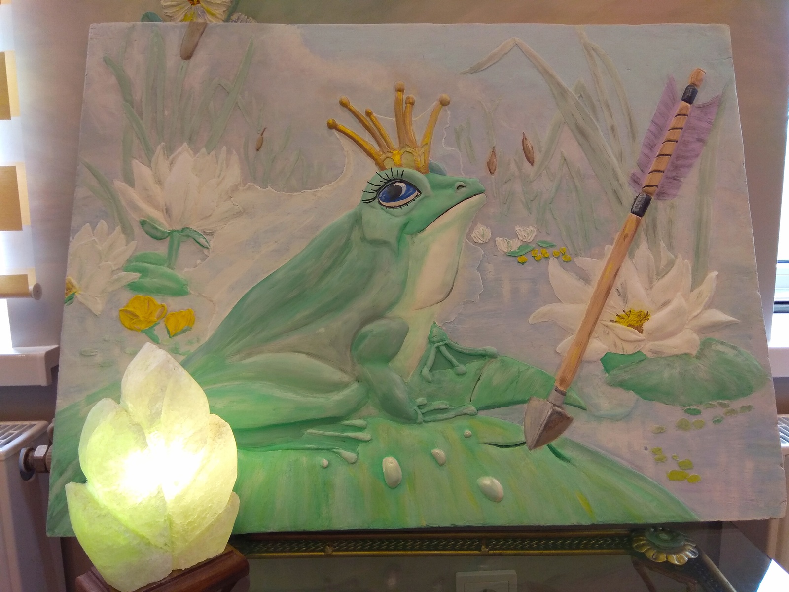 Princess Frog. - My, Bas-relief, Art, With your own hands, Longpost