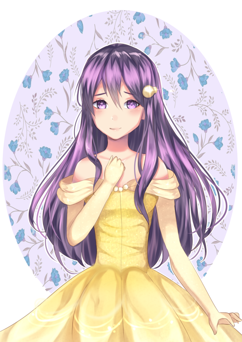 Yuri - Doki Doki Literature Club, Yuri DDLC, Anime art, Visual novel