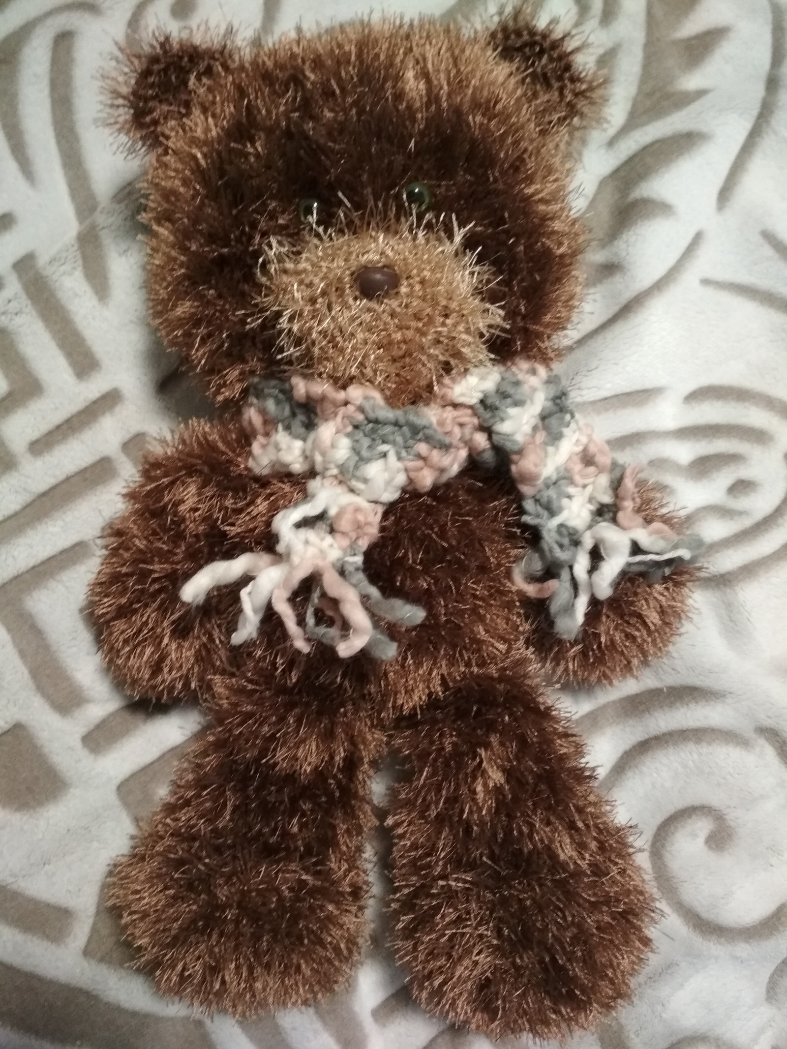 Teddy bear. - My, Needlework without process, Amigurumi, Handmade, Crochet, Crafts, Longpost