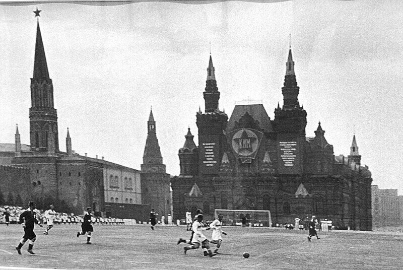 [Retro] Football on Red Square. (Lots of text!) - Old photo, Retro, Historical photo, Black and white photo, Story, Sport, the USSR, Longpost