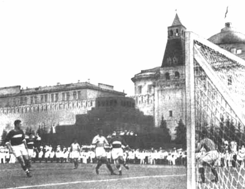 [Retro] Football on Red Square. (Lots of text!) - Old photo, Retro, Historical photo, Black and white photo, Story, Sport, the USSR, Longpost