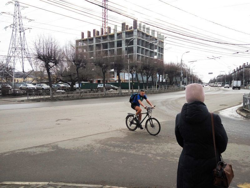 You will always meet someone who surpasses you. - My, Cold, Cyclist, Ryazan, Longpost