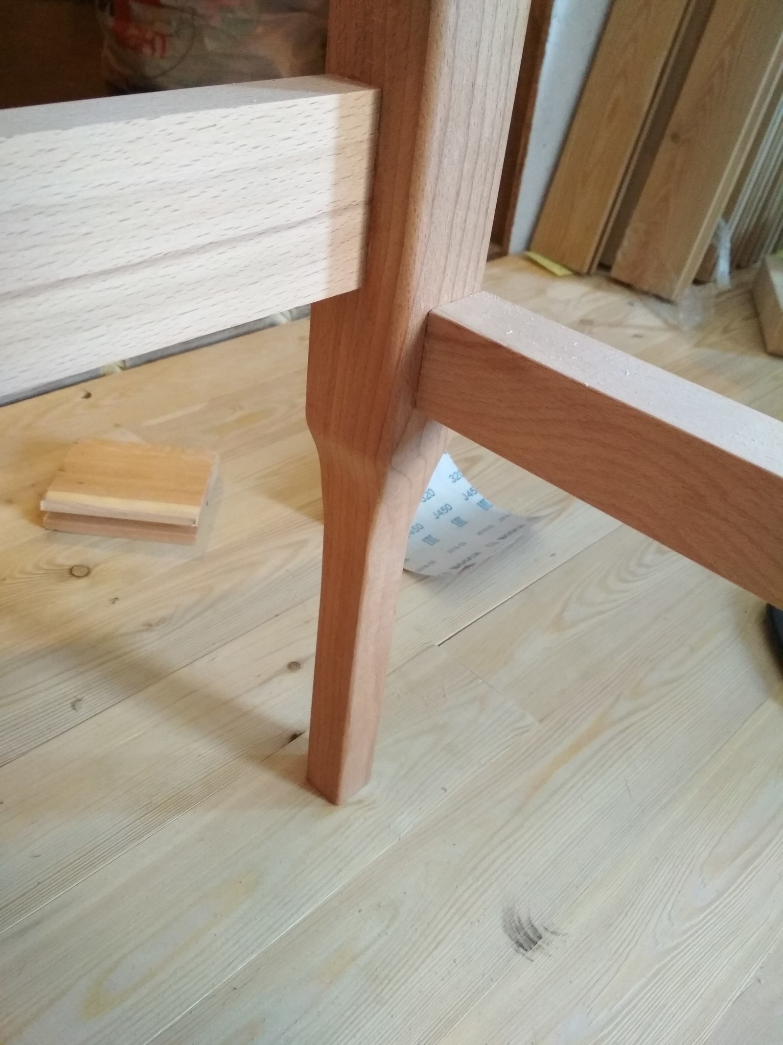How I made a table that does not swing on a crooked floor. Part 1. - My, Wood products, With your own hands, Table, Carpenter, Longpost, , Beech, Video, Needlework with process