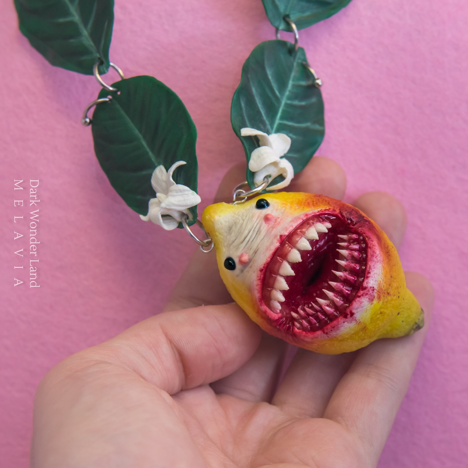 Shark Limonka) - My, Shark, Lemon, Polymer clay, Needlework without process, Longpost