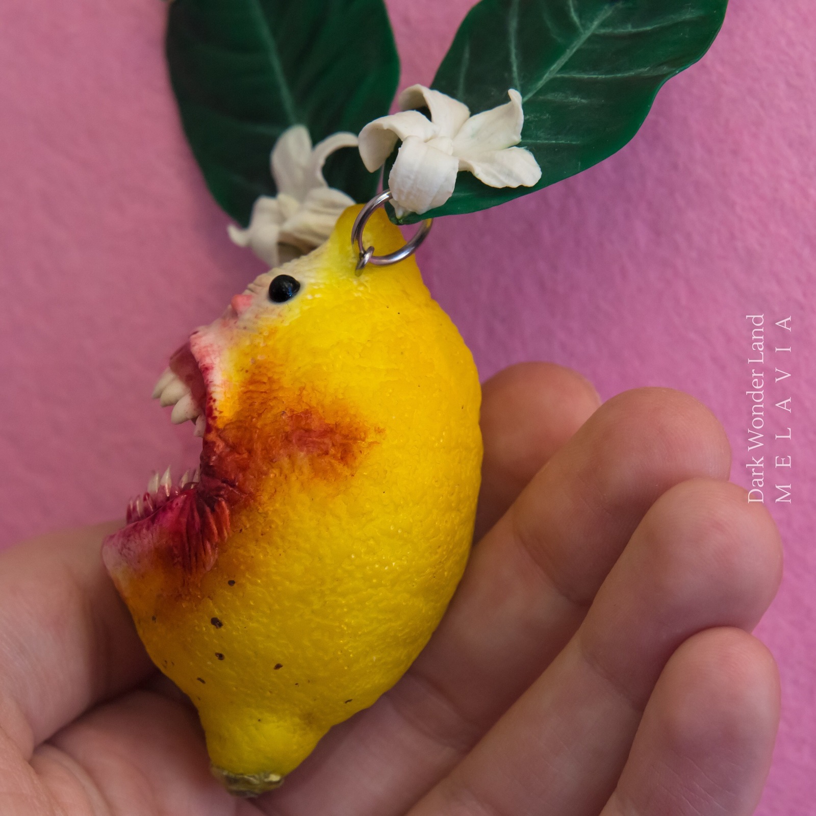 Shark Limonka) - My, Shark, Lemon, Polymer clay, Needlework without process, Longpost