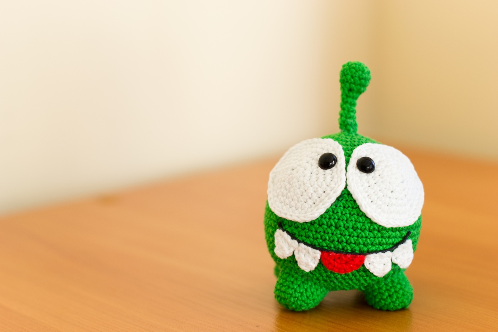 Omnom from Cut the rope - My, Knitting, Crochet, Knitted toys, Needlework, Author's toy, With your own hands, Hobby, Longpost