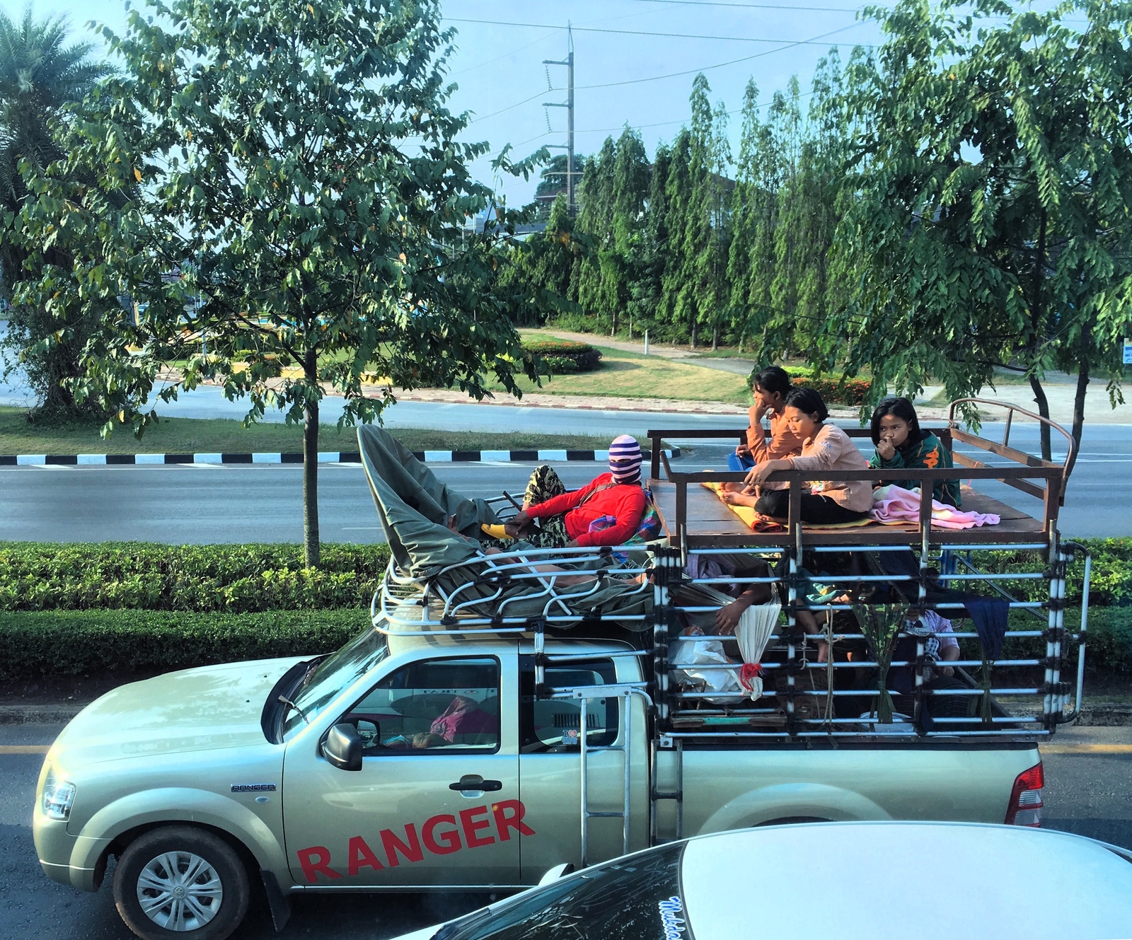 «Danger” - My, Thailand, Auto, Safety, Children, Road, Pickup, Transport, Travels