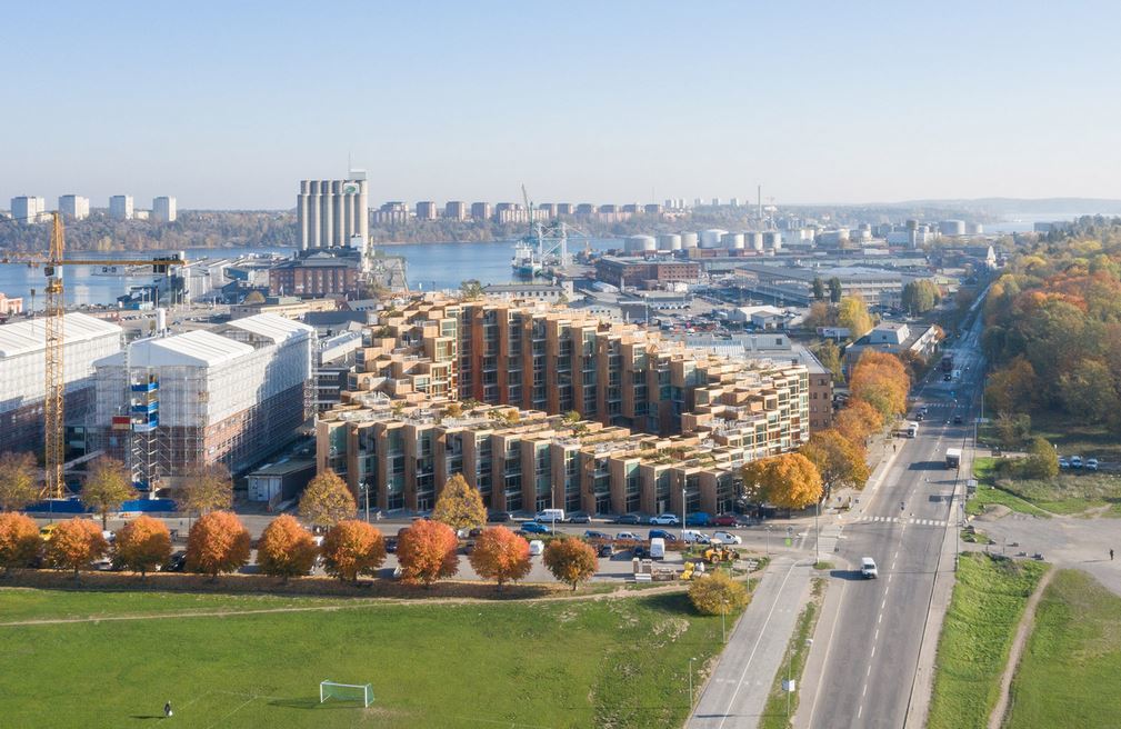 Inhabited slopes. - Stockholm, Modern architecture, Longpost, The park, Residential complex