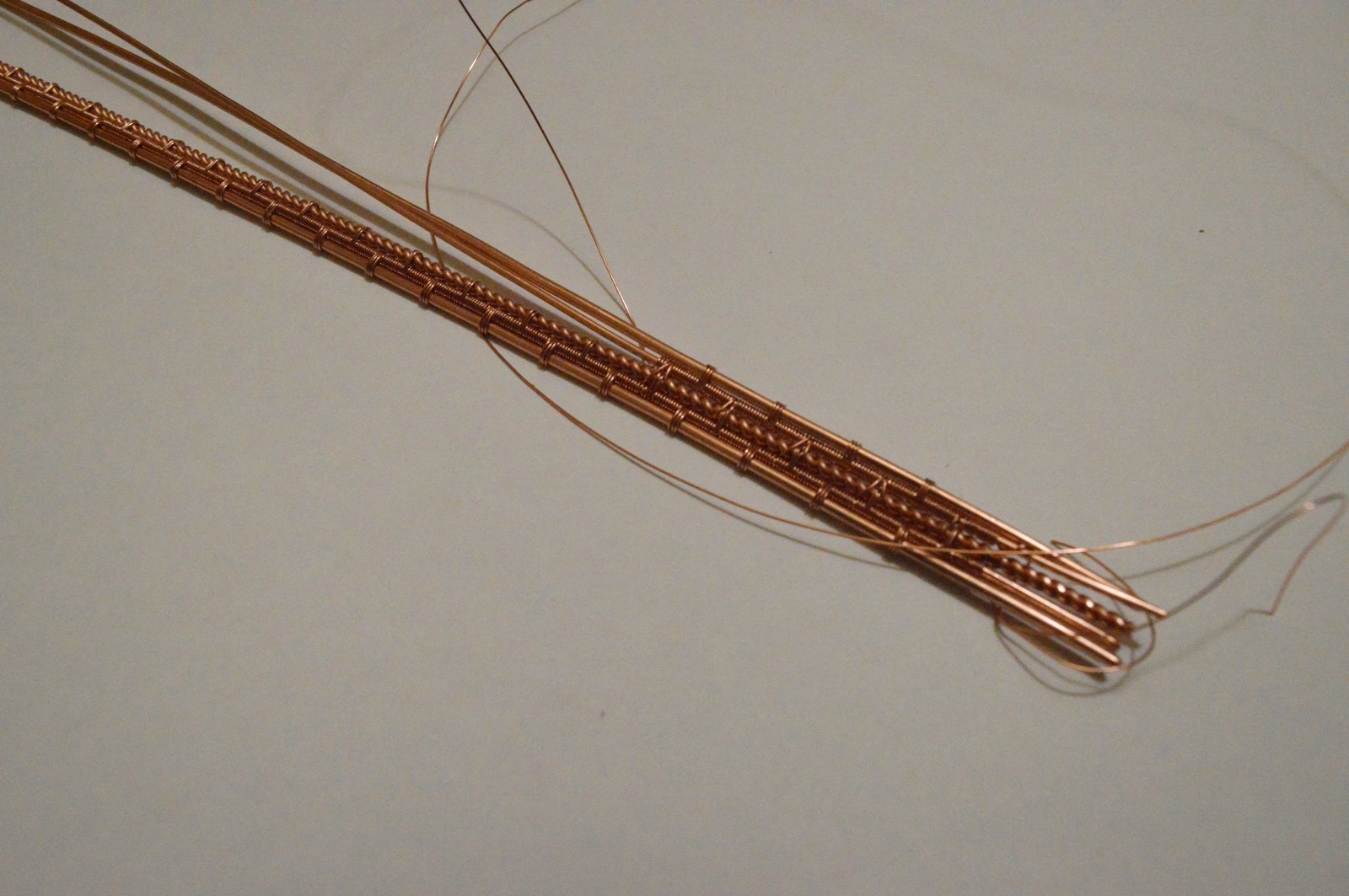 Men's copper bracelet. - My, Handmade, Wire wrap, Decoration, Needlework with process, Longpost