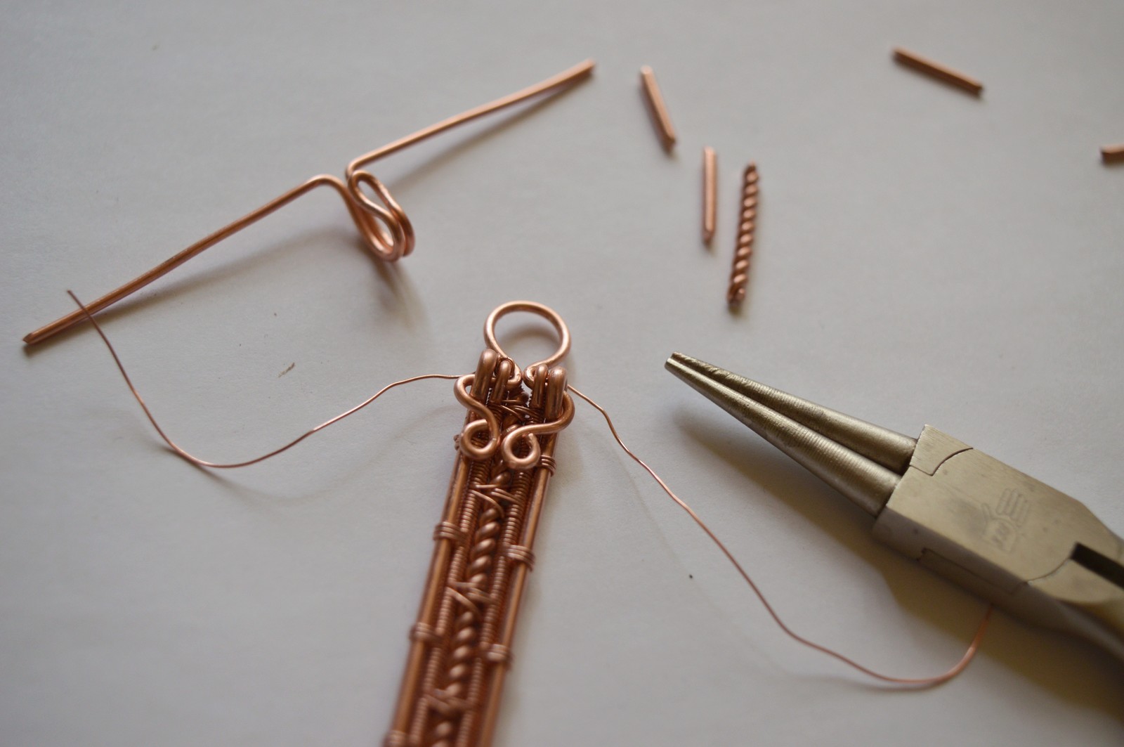 Men's copper bracelet. - My, Handmade, Wire wrap, Decoration, Needlework with process, Longpost
