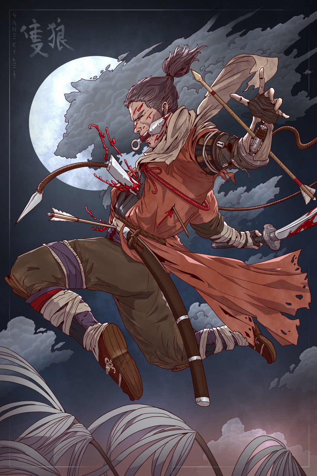 Sekiro shadows die twice - Sekiro: Shadows Die Twice, Art, Games, Drawing, Emma, Wolf, Longpost