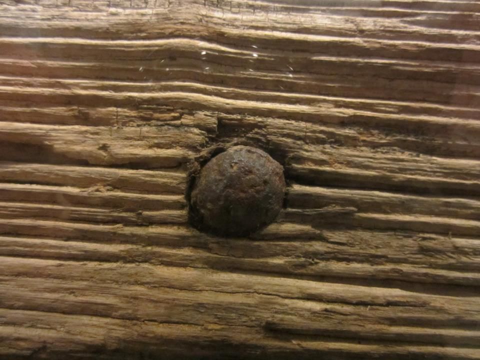 Cannonballs stuck in houses, fortresses, trees - The photo, Story, Cannonball, Longpost