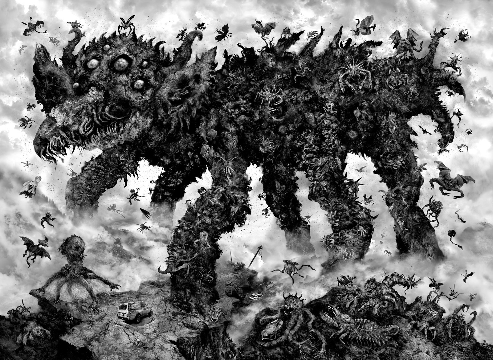 The black and white nightmares of Aeron Alfrey - A selection, Art, Drawing, Kripota, Illustrator, Longpost