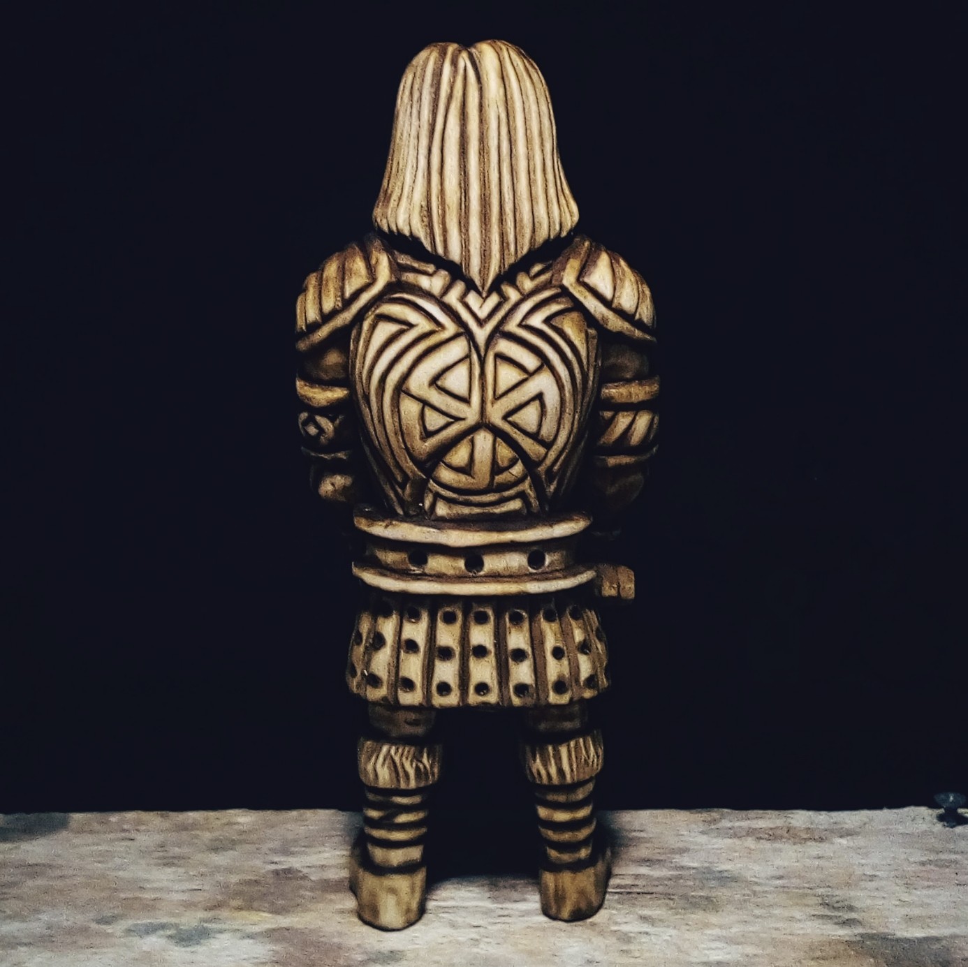 PERUN, linden material, height 19cm. - My, Wood carving, Slavic mythology, Perun, Longpost