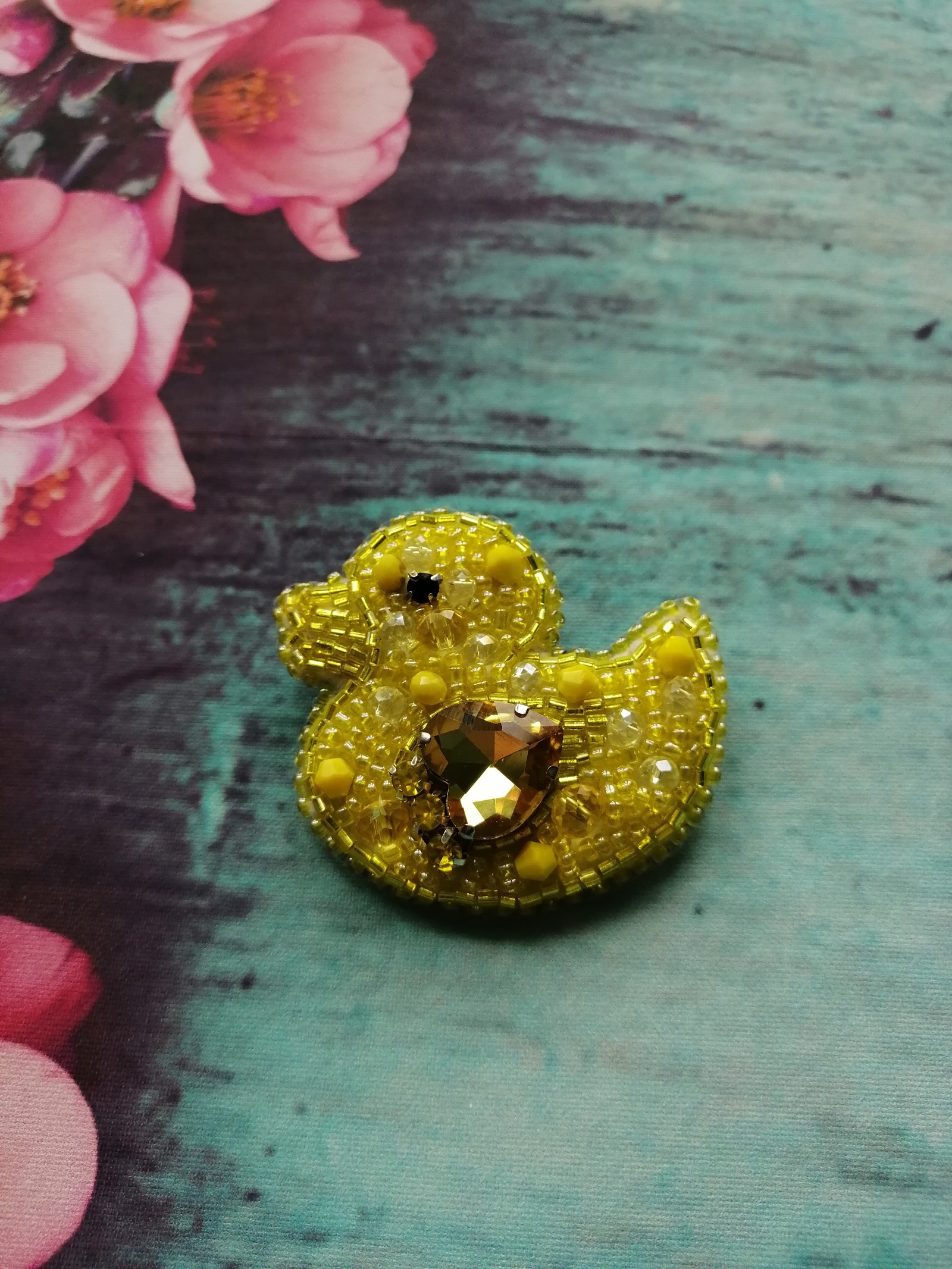 Beginner in needlework - My, Needlework without process, Brooch, Duck, Longpost