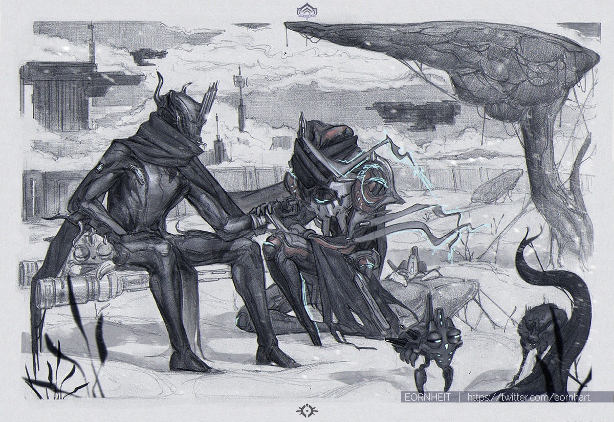 Warframe pencil sketches - , , Warframe, Excalibur Umbra, Limbo Warframe, Equinox Warframe, Games, Art, Longpost