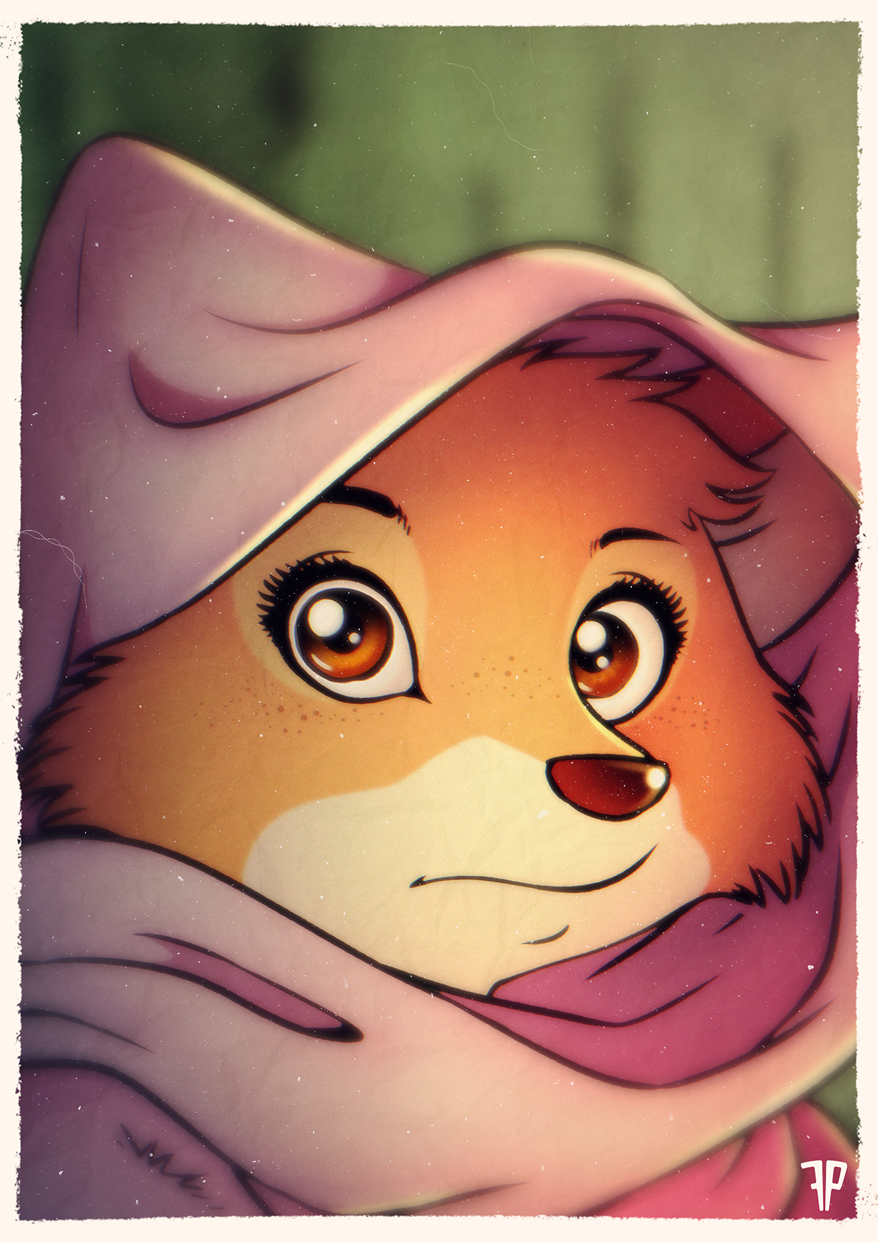 Lady Marian - Furry, Furry art, Walt disney company, Robin the Hood, Virgin Marian, Furry fox, Portrait, Fox-Pop