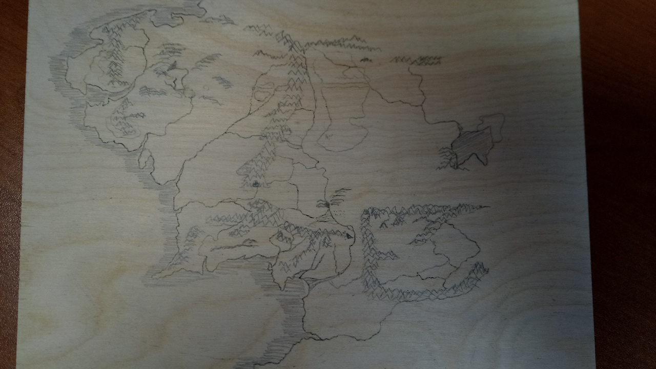 Map of Middle-earth. - My, Pyrography, Cards, Middle earth, Longpost