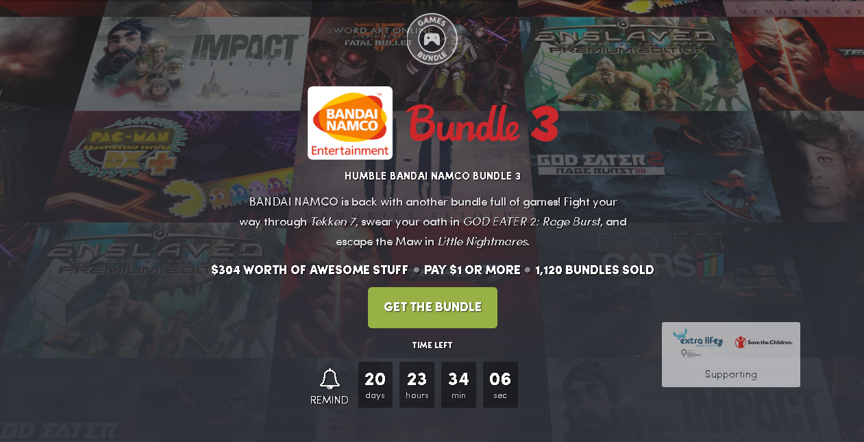 HUMBLE BANDAI NAMCO BUNDLE 3 - Humble bundle, Steam, Not a freebie, Longpost