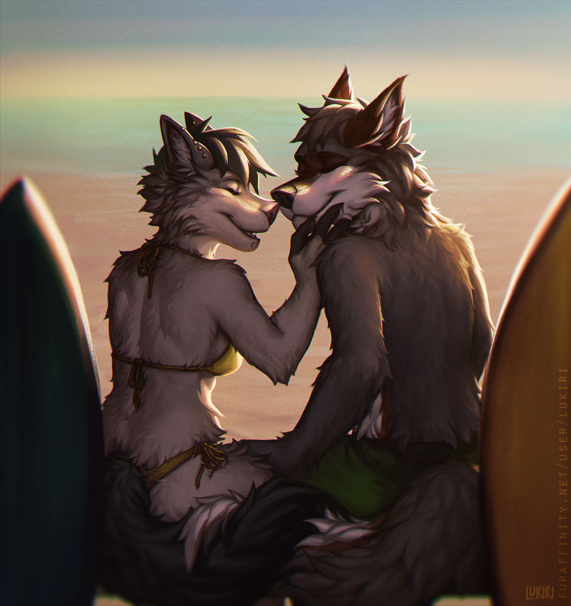 A Moment - Фурри, Антро, Furry Art, Furry Canine, Lukiri, Reilukah